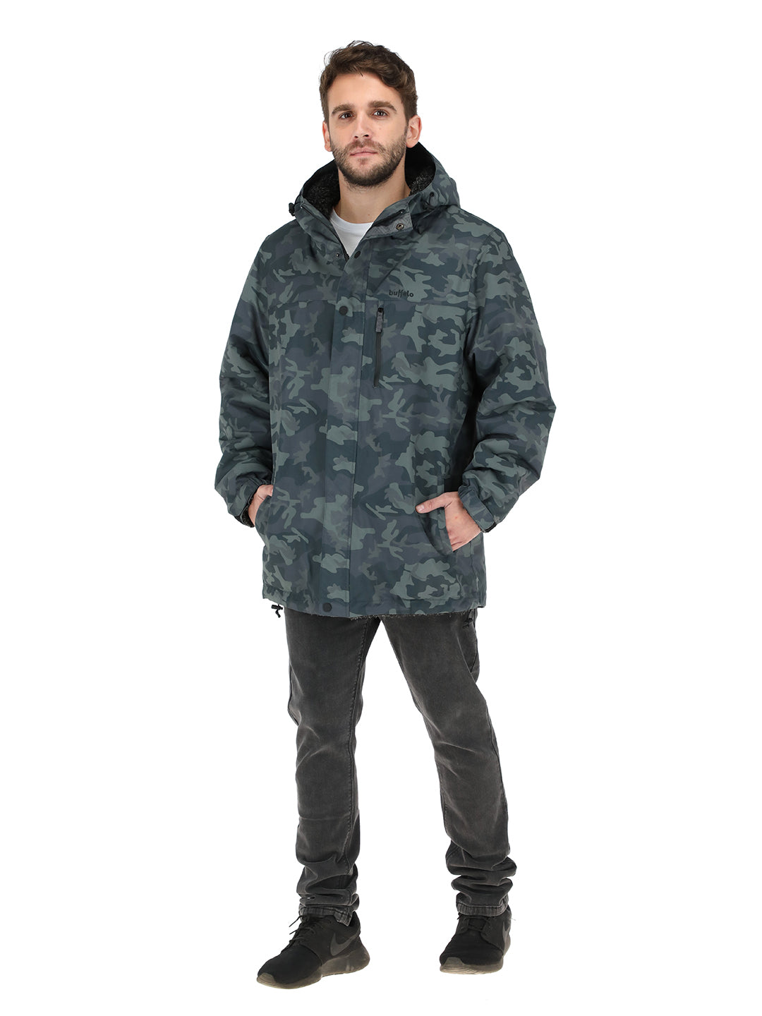 Chaqueta Camaleon 2 Hombre - Militar - Negro Jaspeado