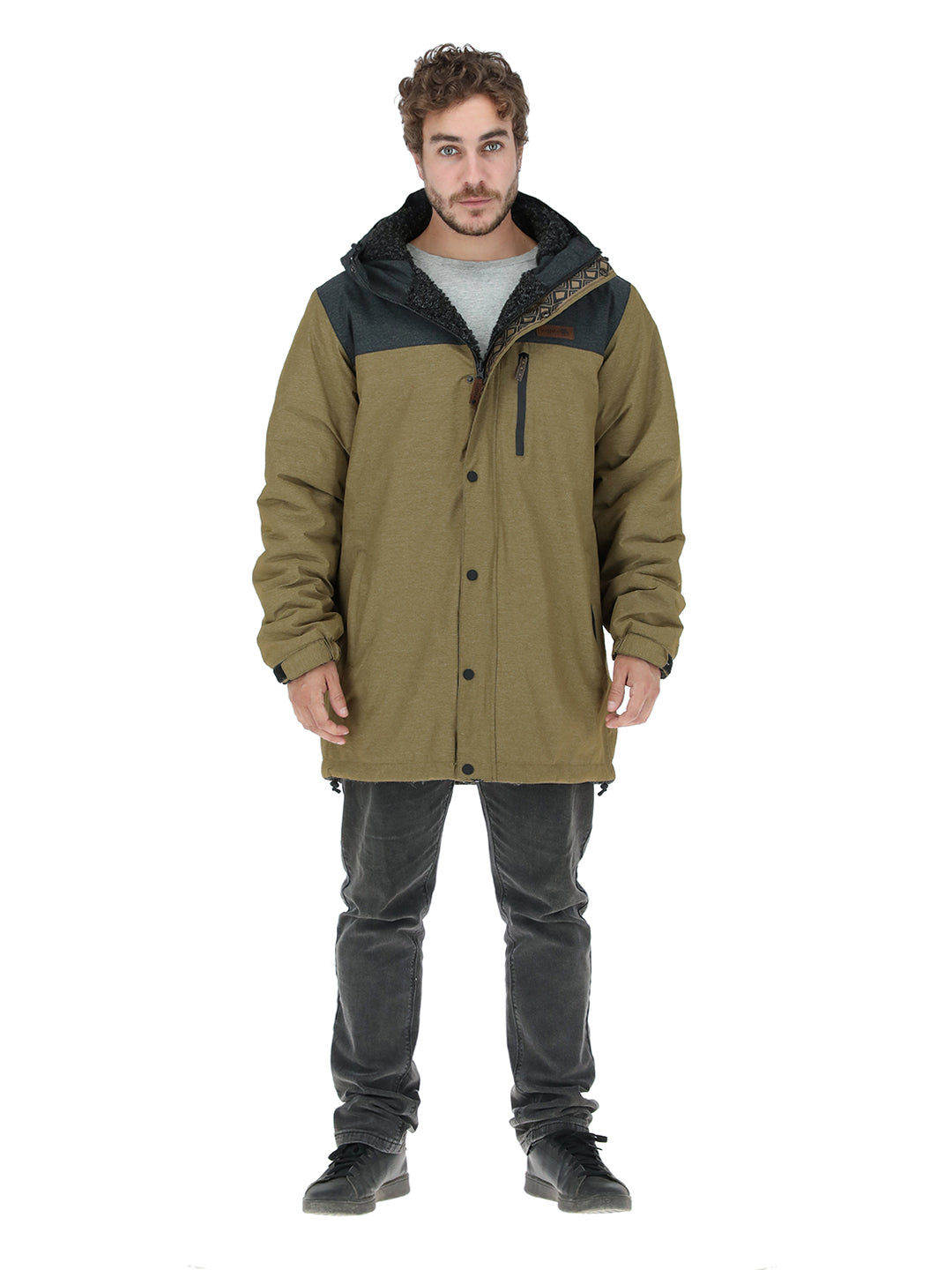 Chaqueta Camaleon Hombre - Verde - Negro Jaspeado