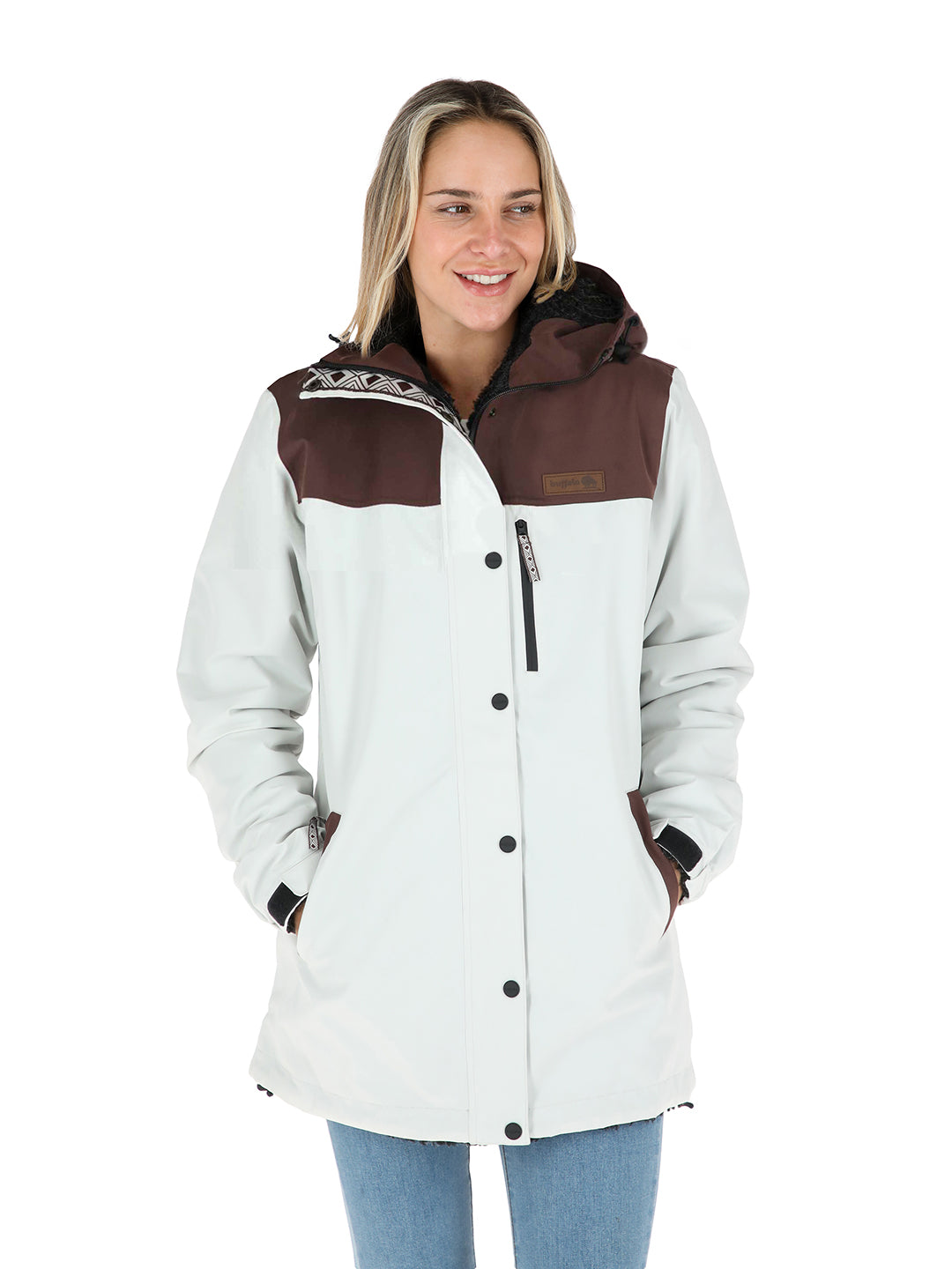 Chaqueta Camaleon Mujer - Crudo - Negro Jaspeado