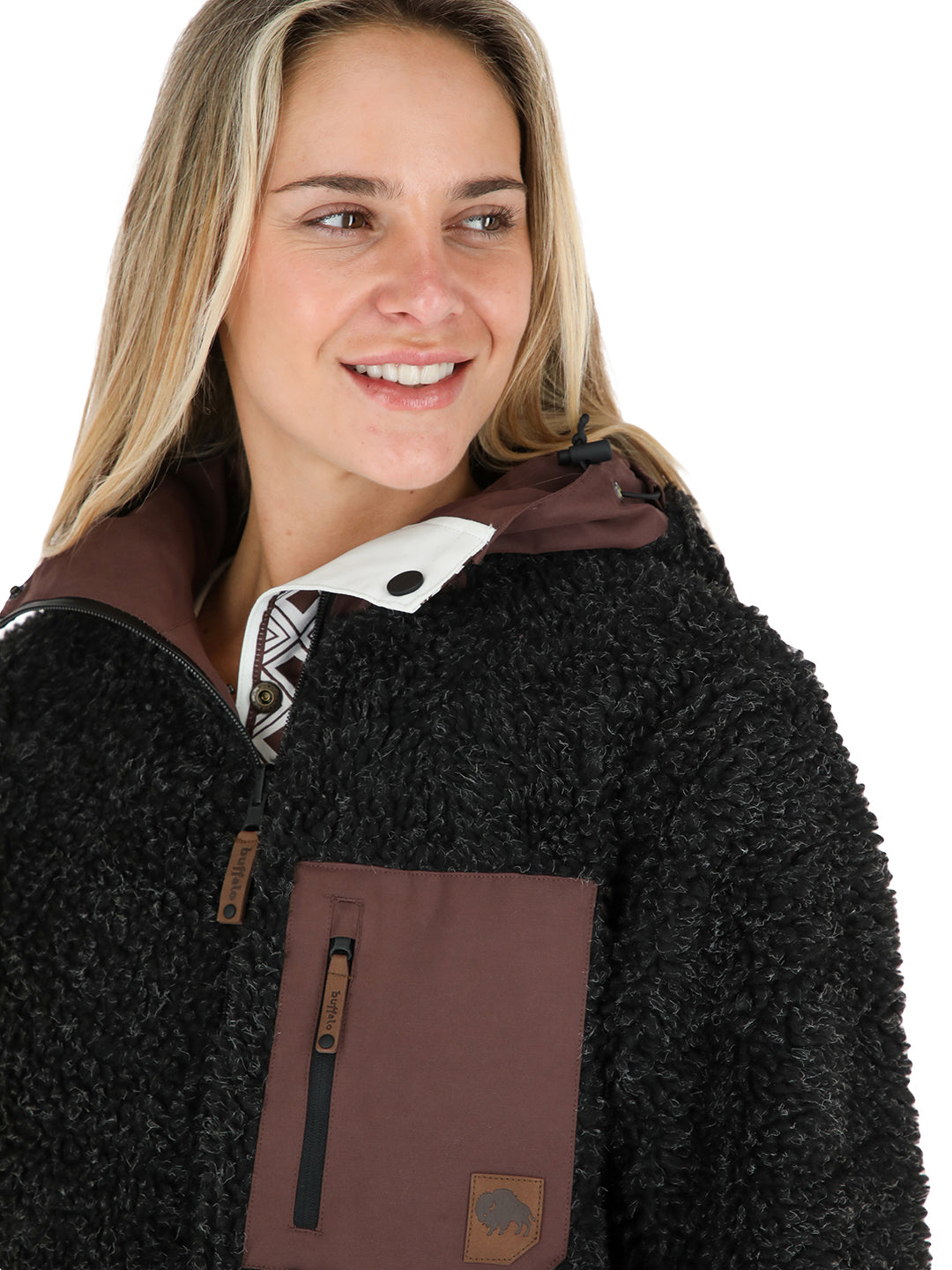 Chaqueta Camaleon Mujer - Crudo - Negro Jaspeado