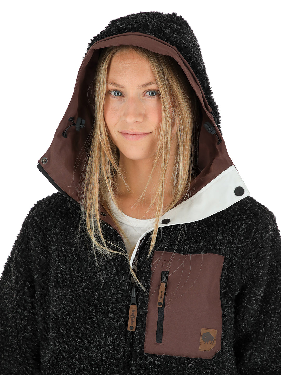 Chaqueta Camaleon Mujer - Crudo - Negro Jaspeado