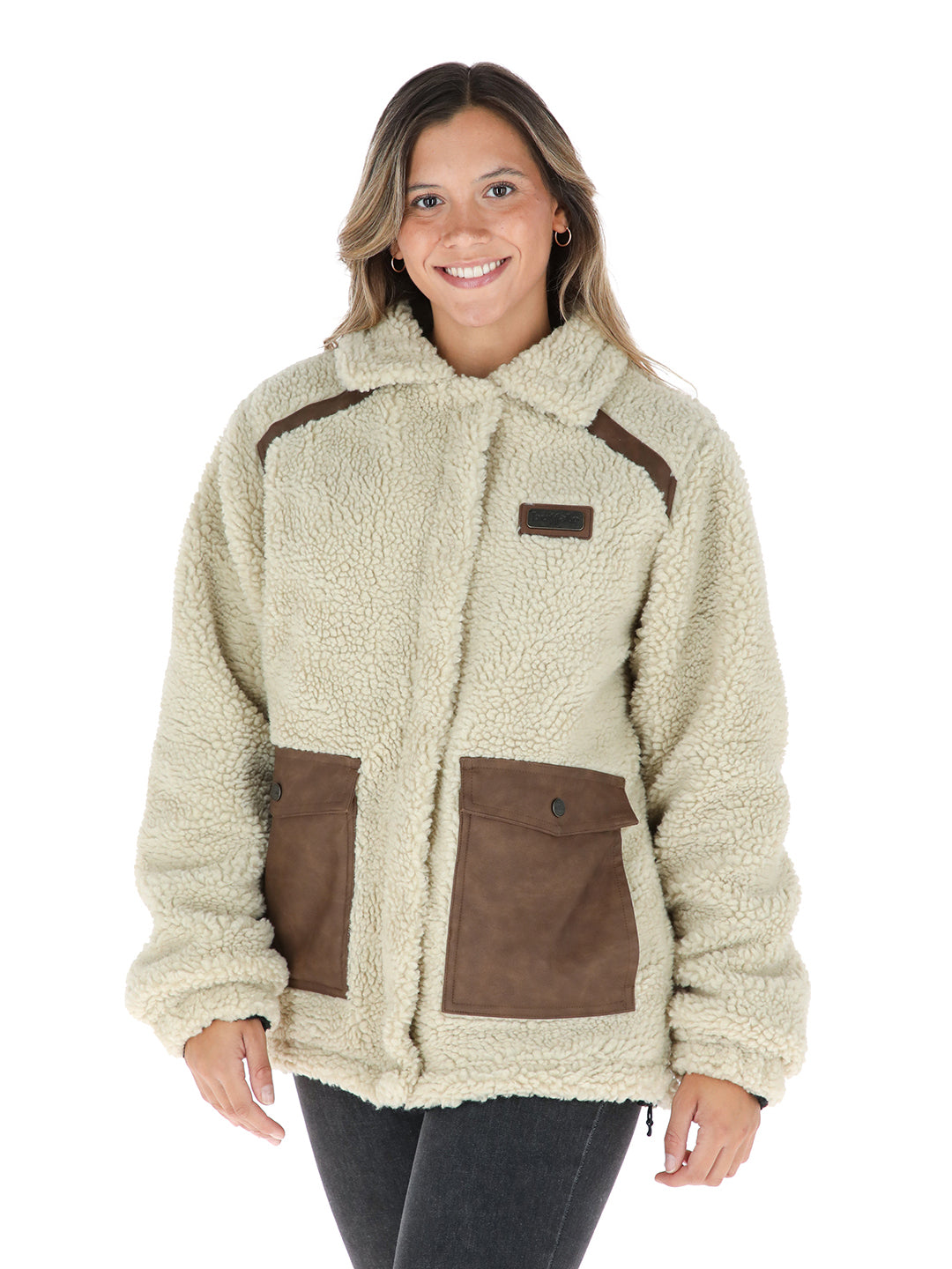 Chaqueta Chepu Mujer - Beige - Negro