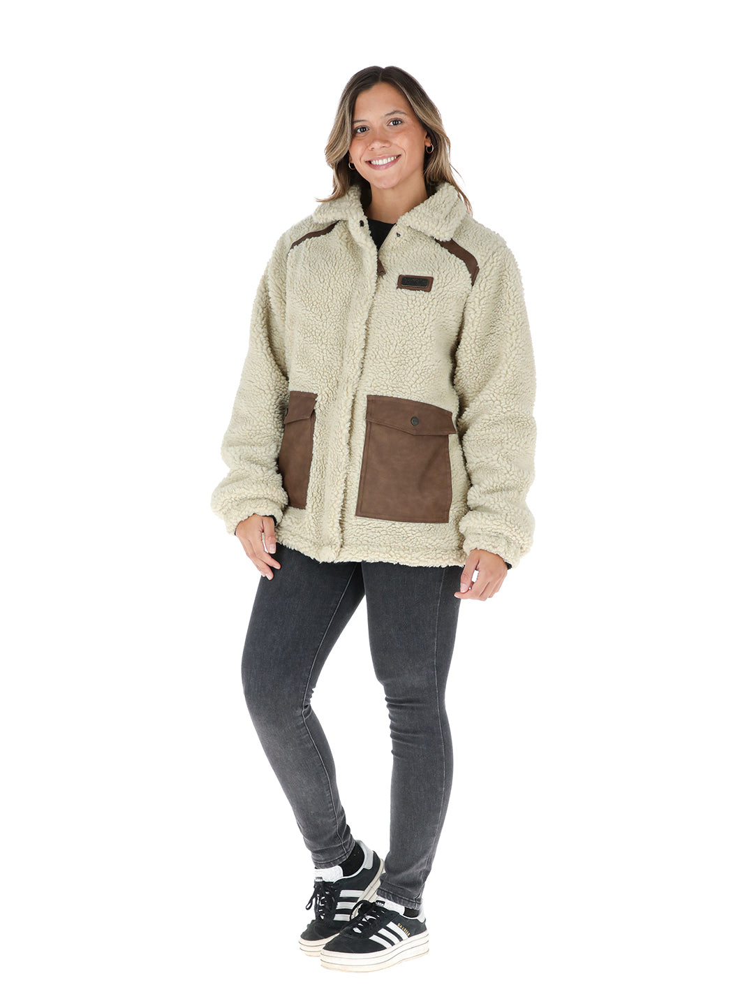 Chaqueta Chepu Mujer - Beige - Negro