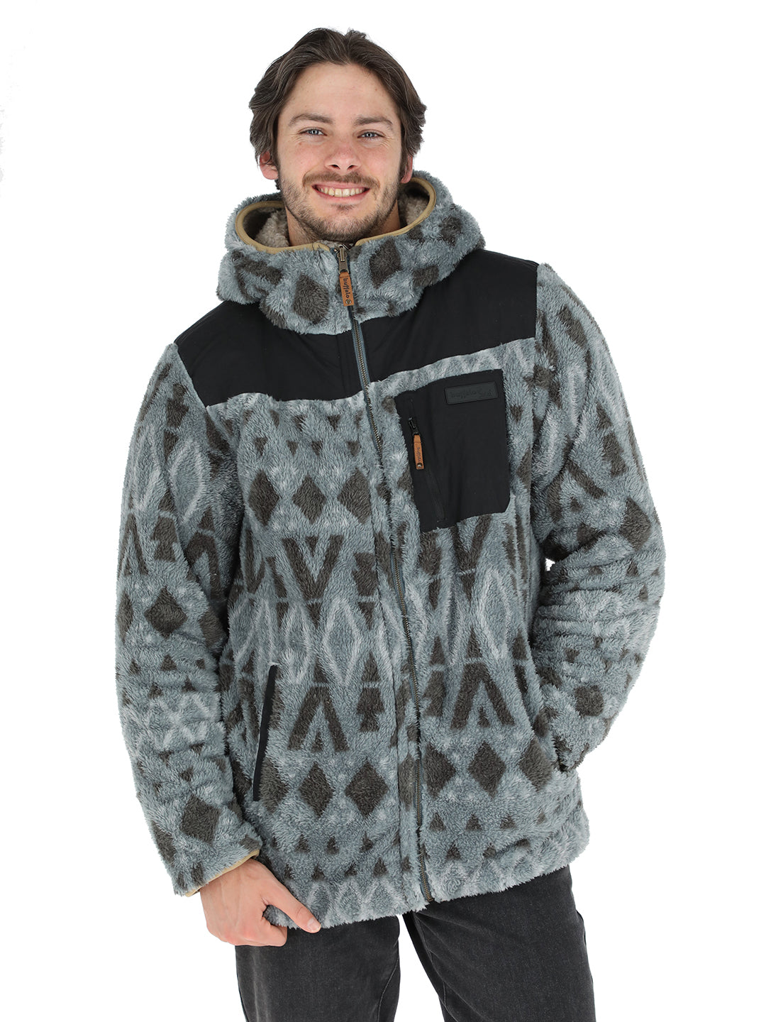 Chaqueta Chipodos Hombre - Lana Jaspeado - Diseño Gris