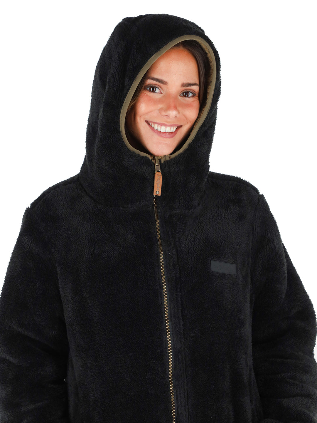 Chaqueta Chipodos Mujer - Mostaza Jaspeado - Negro