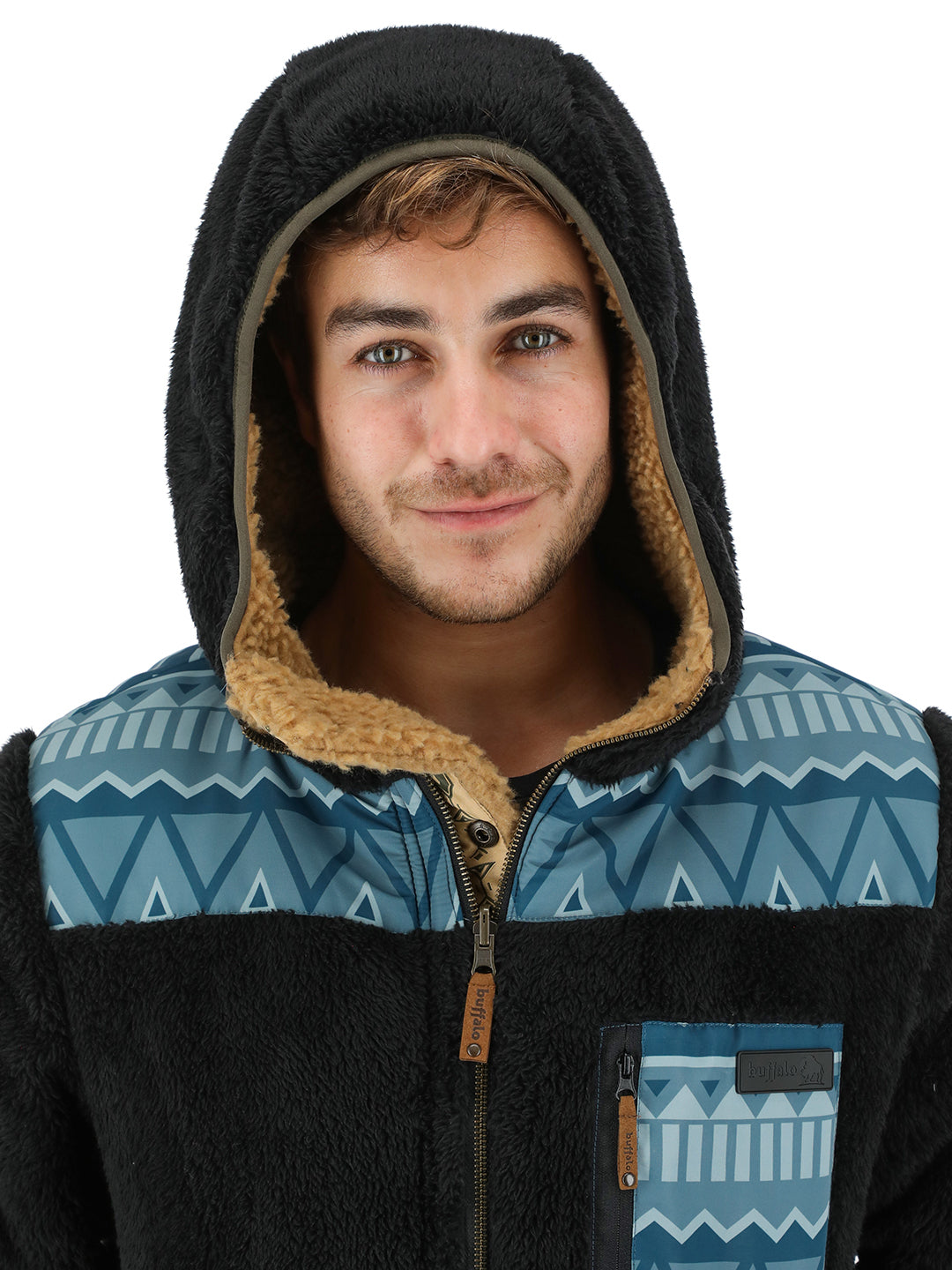 Chaqueta Chipodos Hombre - Mostaza - Negro Diseño Azul