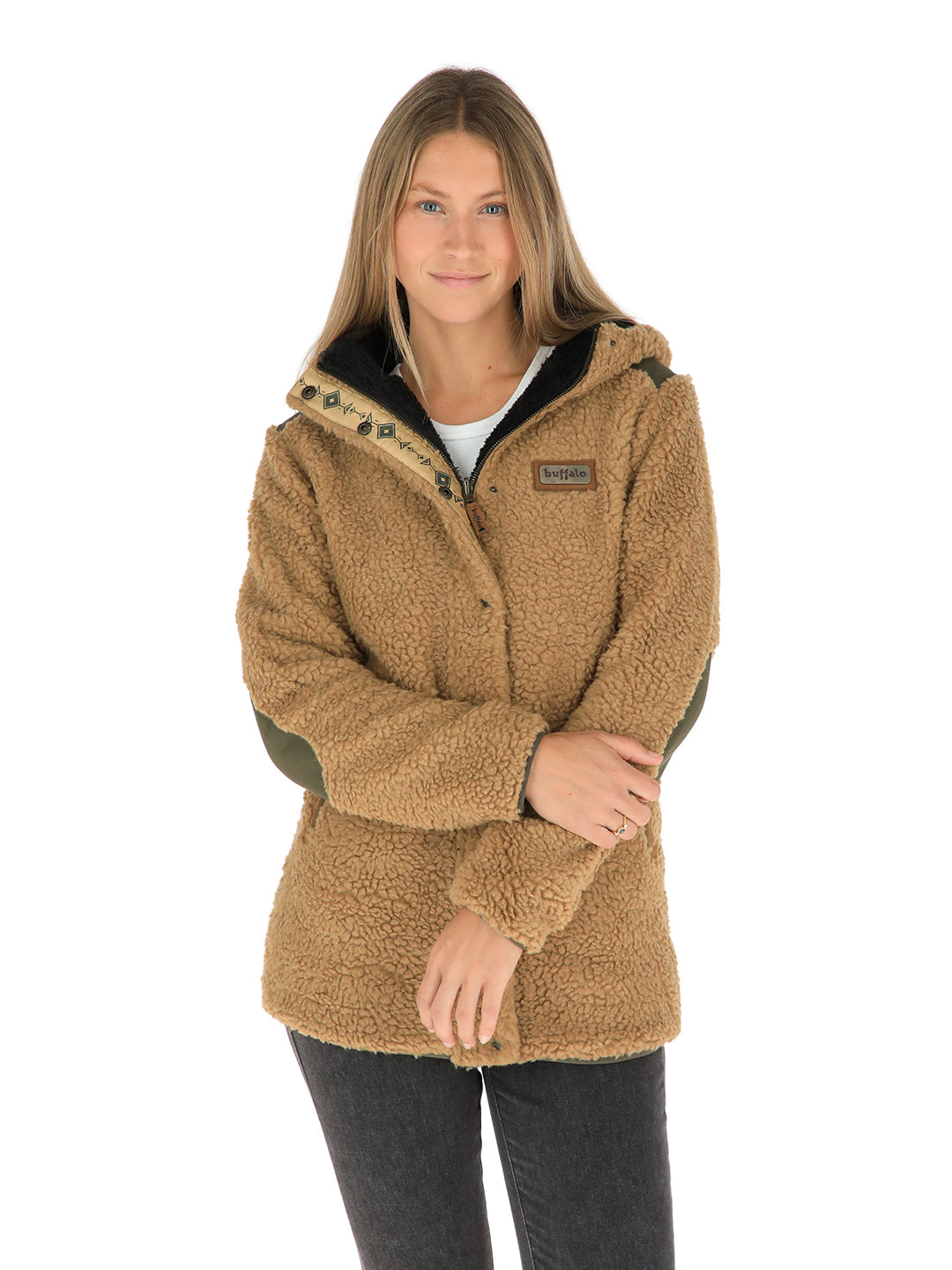 Chaqueta Chipodos Mujer - Mostaza - Negro