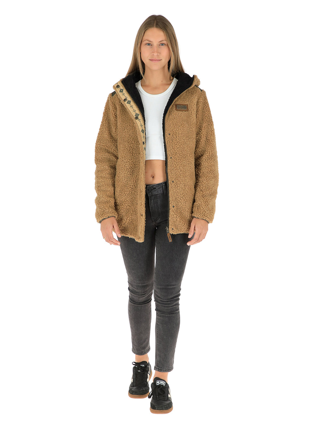 Chaqueta Chipodos Mujer - Mostaza - Negro