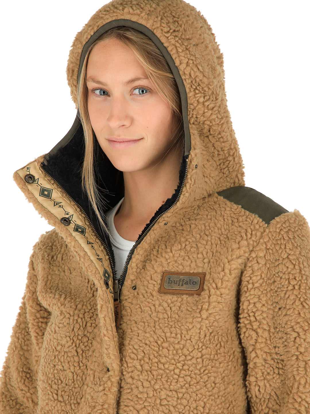 Chaqueta Chipodos Mujer - Mostaza - Negro