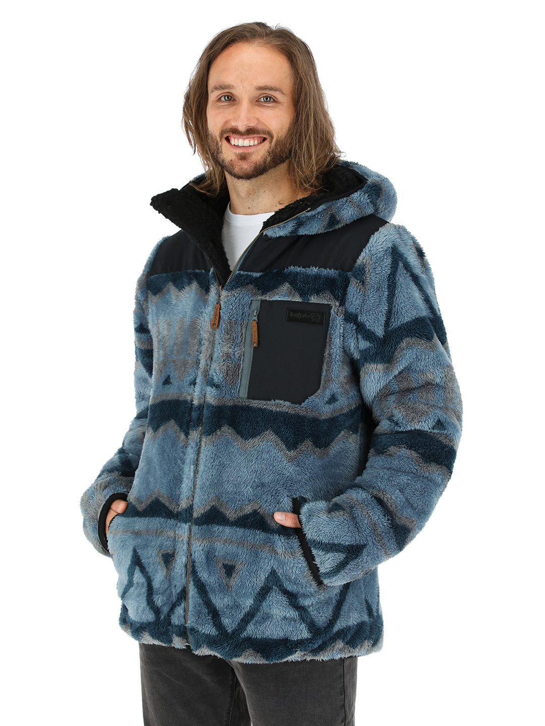 Chaqueta Chipodos Hombre - Negro - Diseño Azul