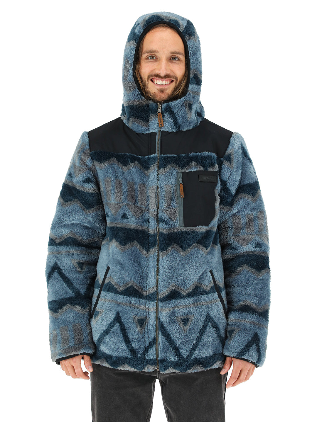 Chaqueta Chipodos Hombre - Negro - Diseño Azul