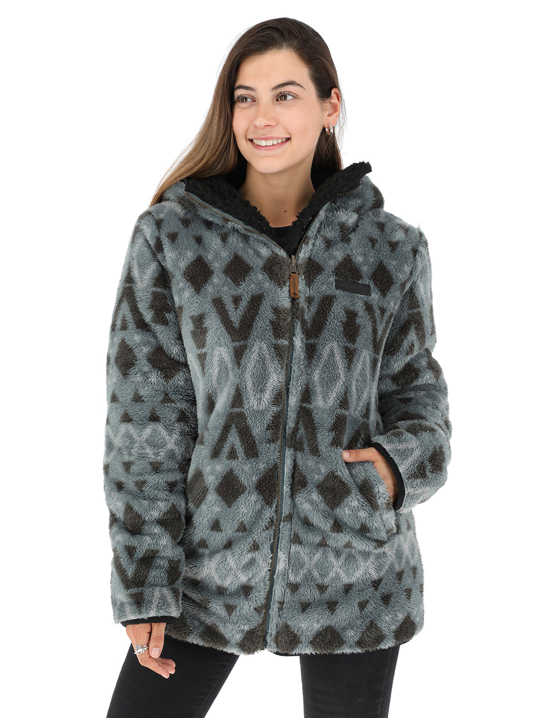 Chaqueta Chipodos Mujer - Negro - Diseño Gris