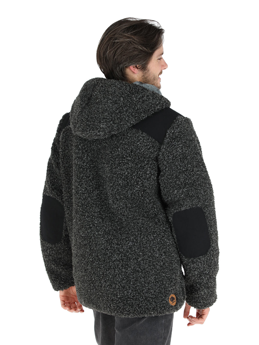 Chaqueta Chipodos Hombre - Negro Jaspeado - Diseño Gris