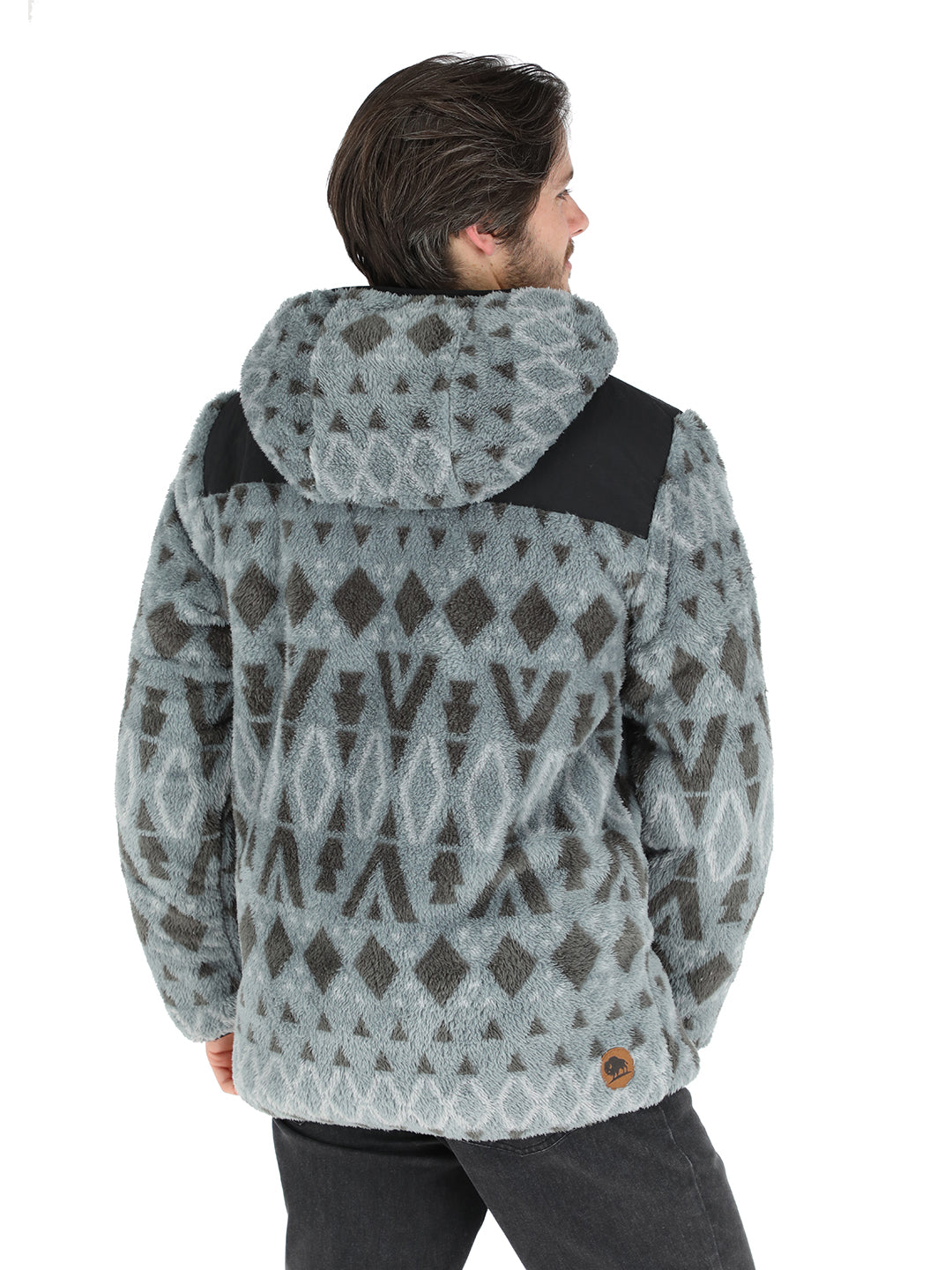 Chaqueta Chipodos Hombre - Negro Jaspeado - Diseño Gris