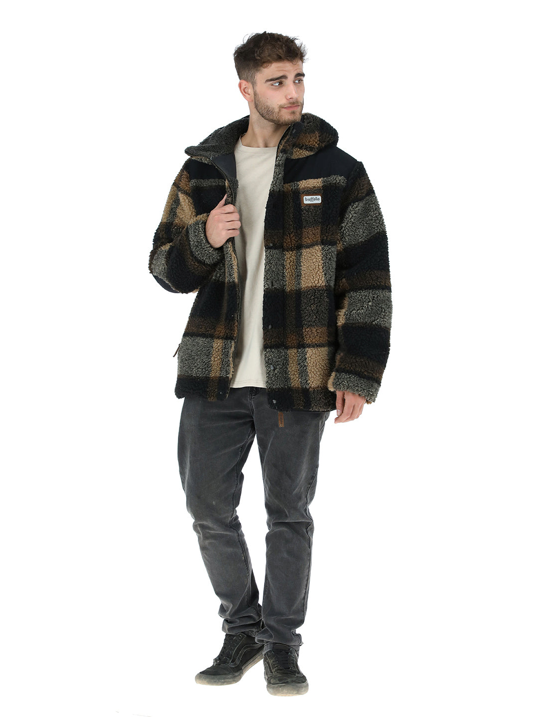 Chaqueta Chipodos Print Hombre - Negro - Marengo Jaspeado