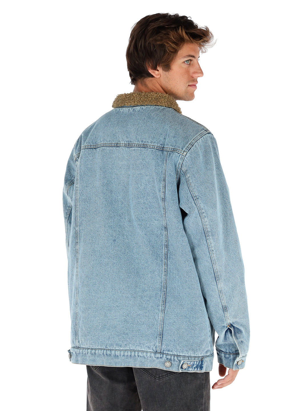 Chaqueta Foresta Hombre - Celeste - Mostaza Jaspeado