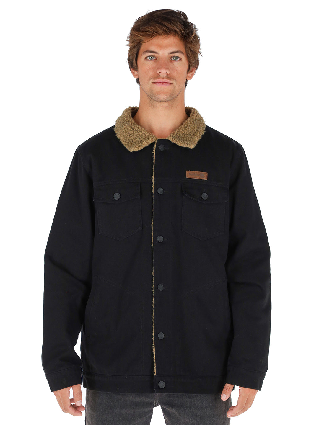 Chaqueta Foresta Hombre - Negro - Mostaza Jaspeado