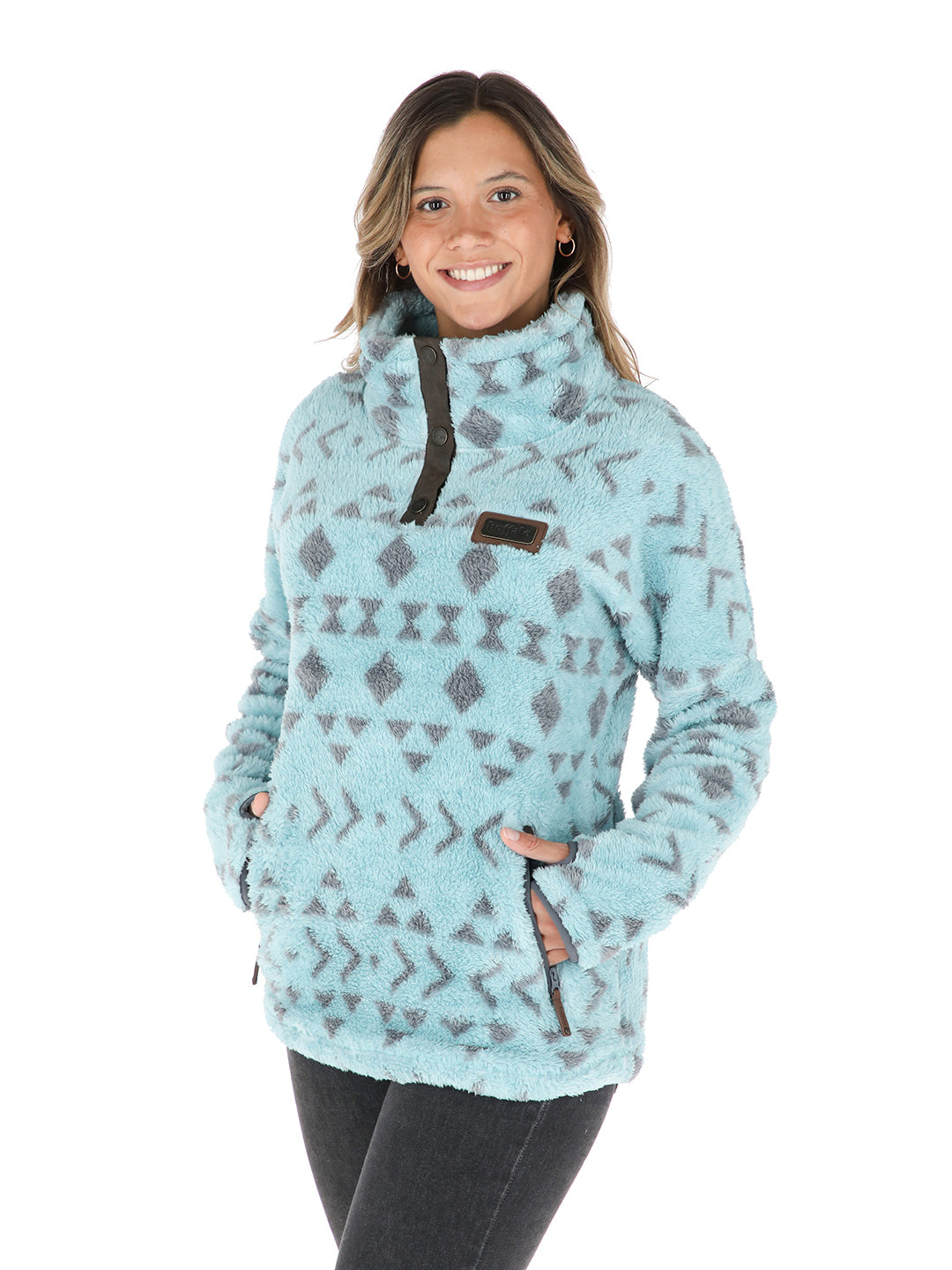 Chaqueta Nomada Print Mujer - Celeste