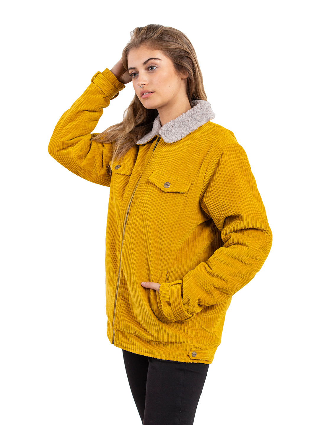 Chaqueta Panamericana Mujer - Mostaza