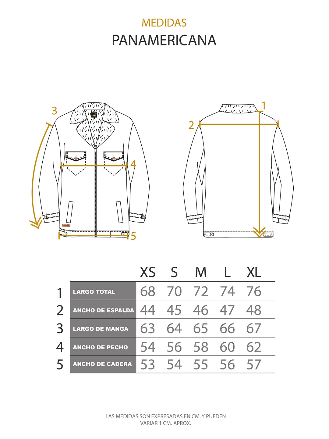 Chaqueta Panamericana Mujer - Mostaza