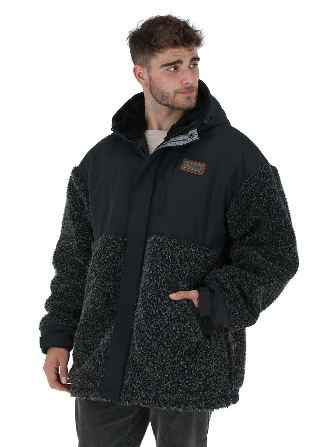 Chaqueta Papua Hombre - Negro Jaspeado