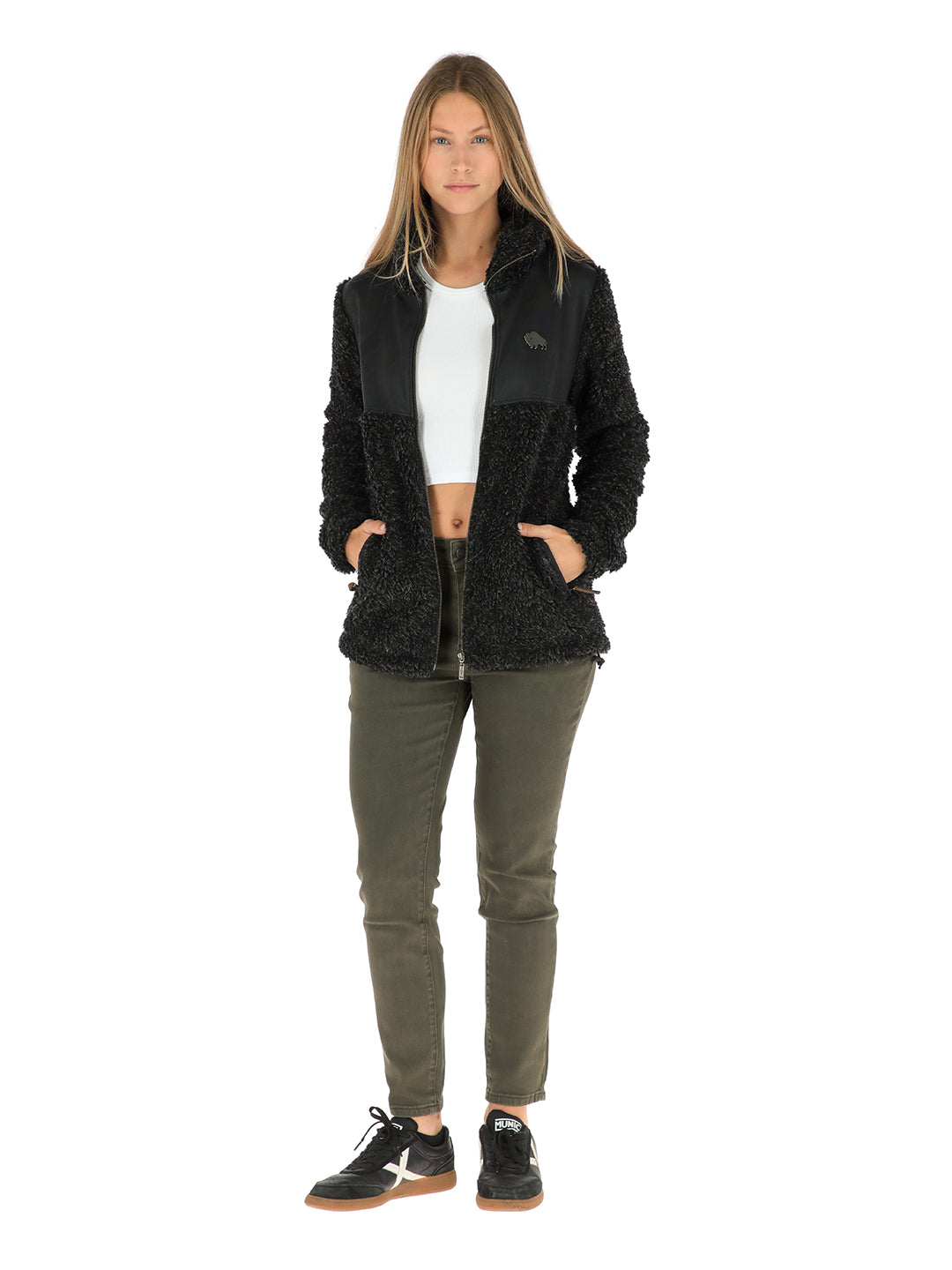 Chaqueta Terrain Mujer - Negro Jaspeado