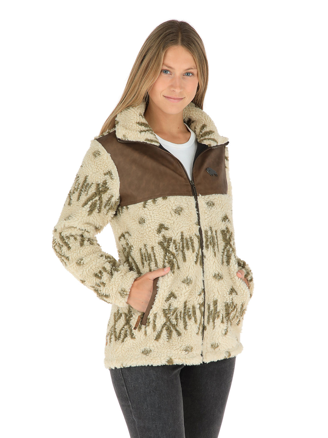 Chaqueta Terrain Mujer - Pattern Beige