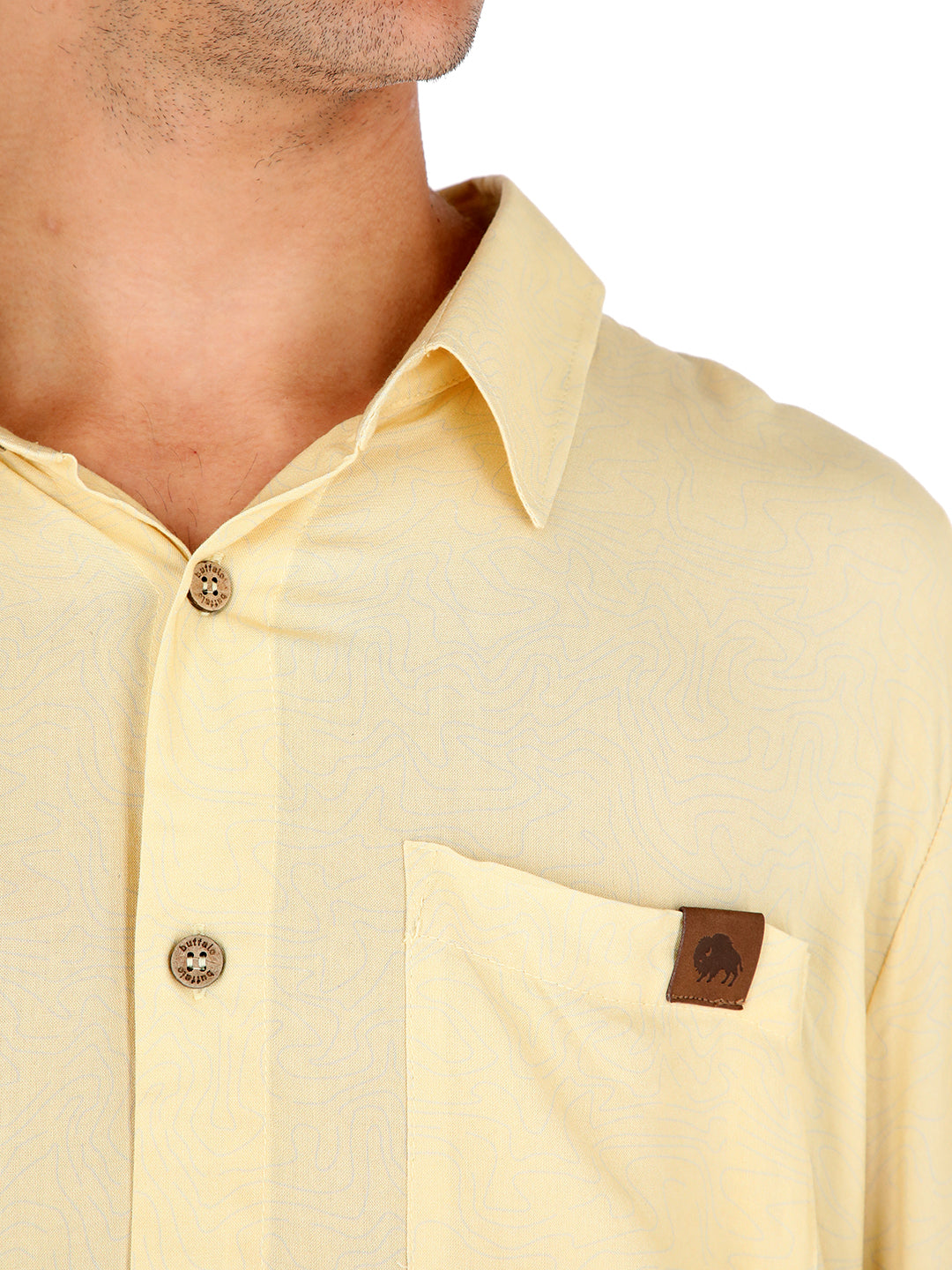 Guayabera Peteroa Hombre - Amarillo