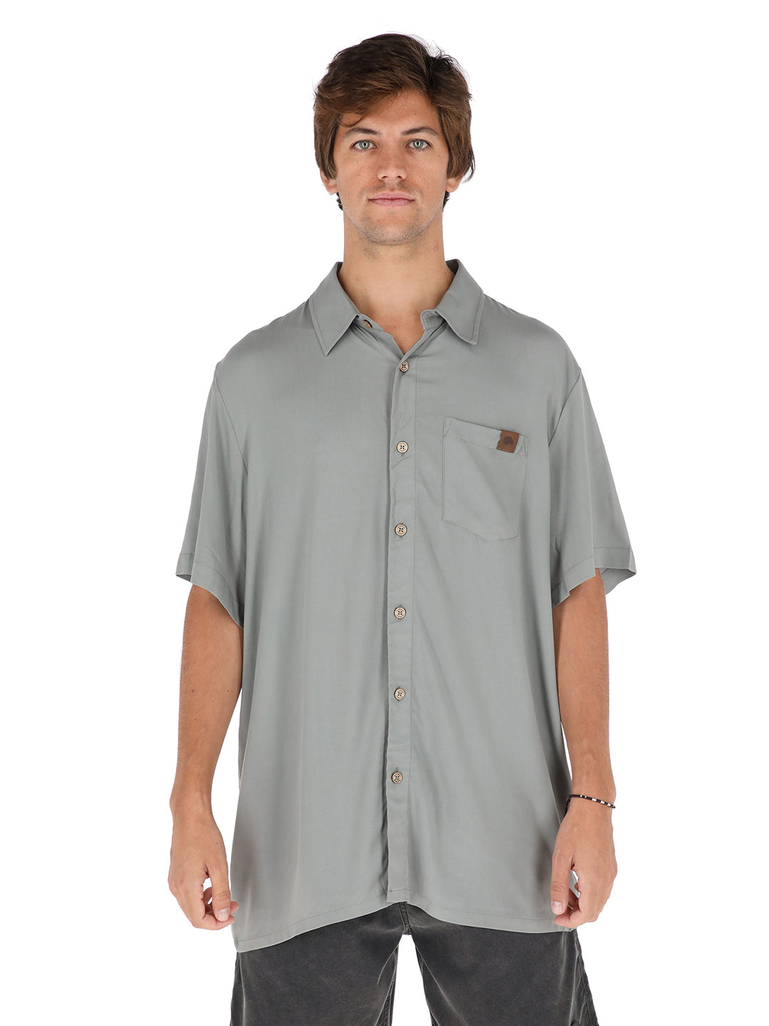 Guayabera Peteroa Hombre - Gris Claro