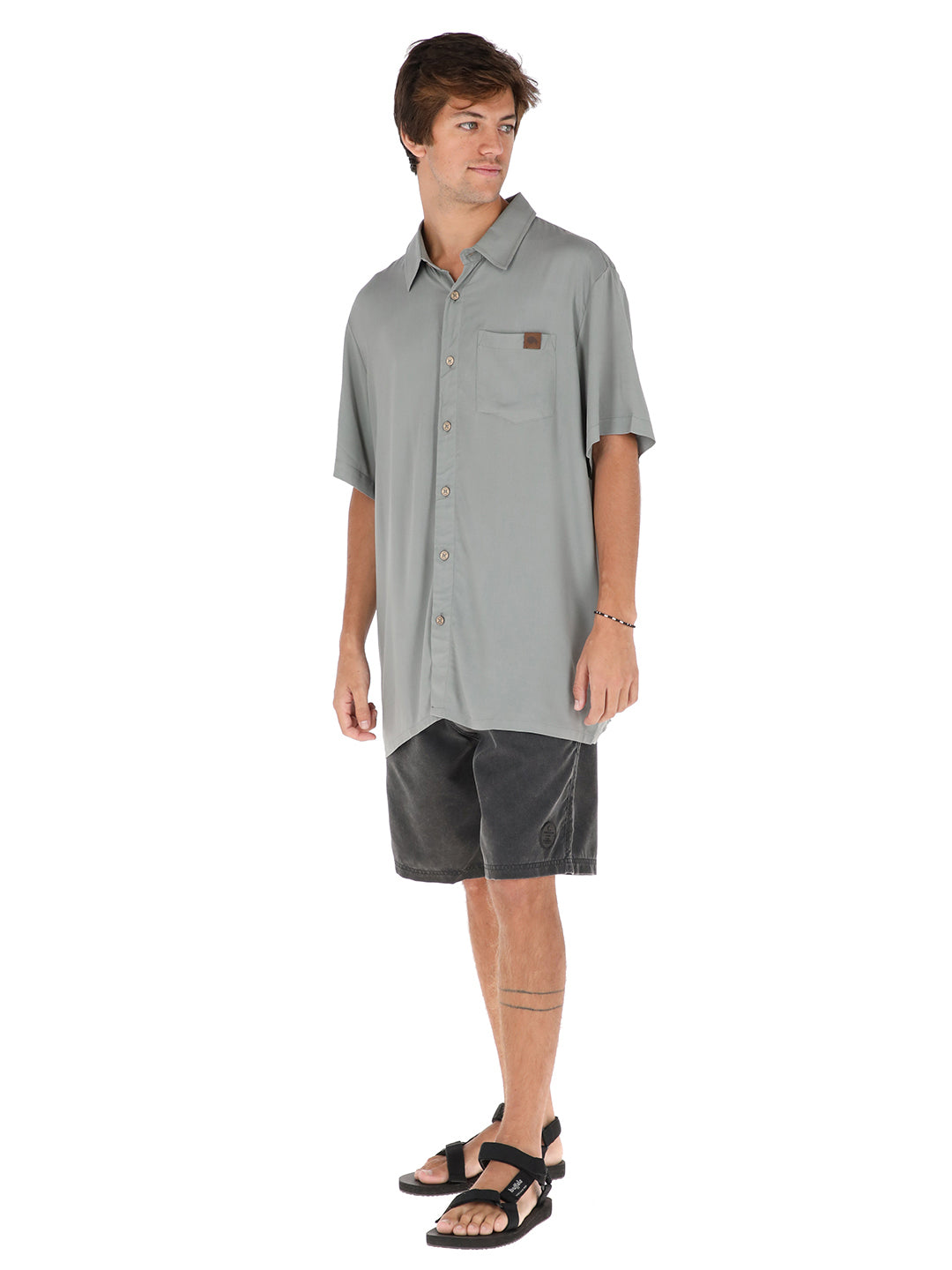 Guayabera Peteroa Hombre - Gris Claro