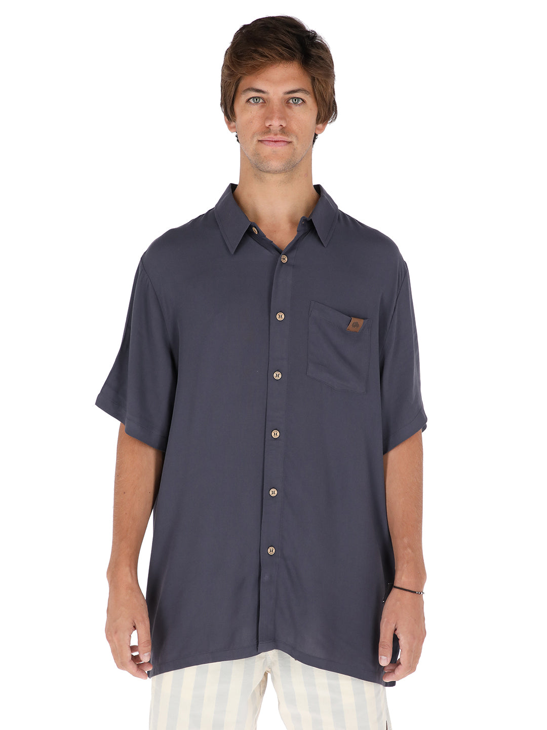 Guayabera Peteroa Hombre - Gris Oscuro