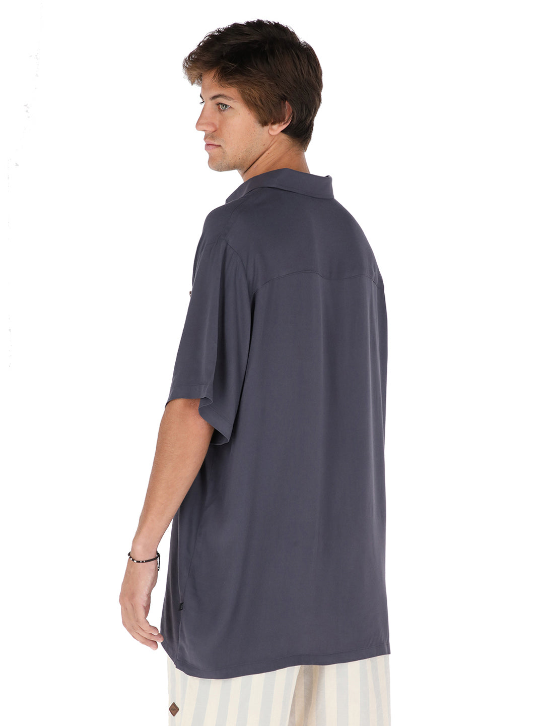 Guayabera Peteroa Hombre - Gris Oscuro