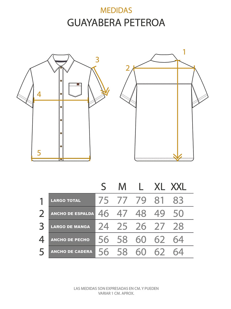 Última imagen de Guayabera Peteroa Hombre