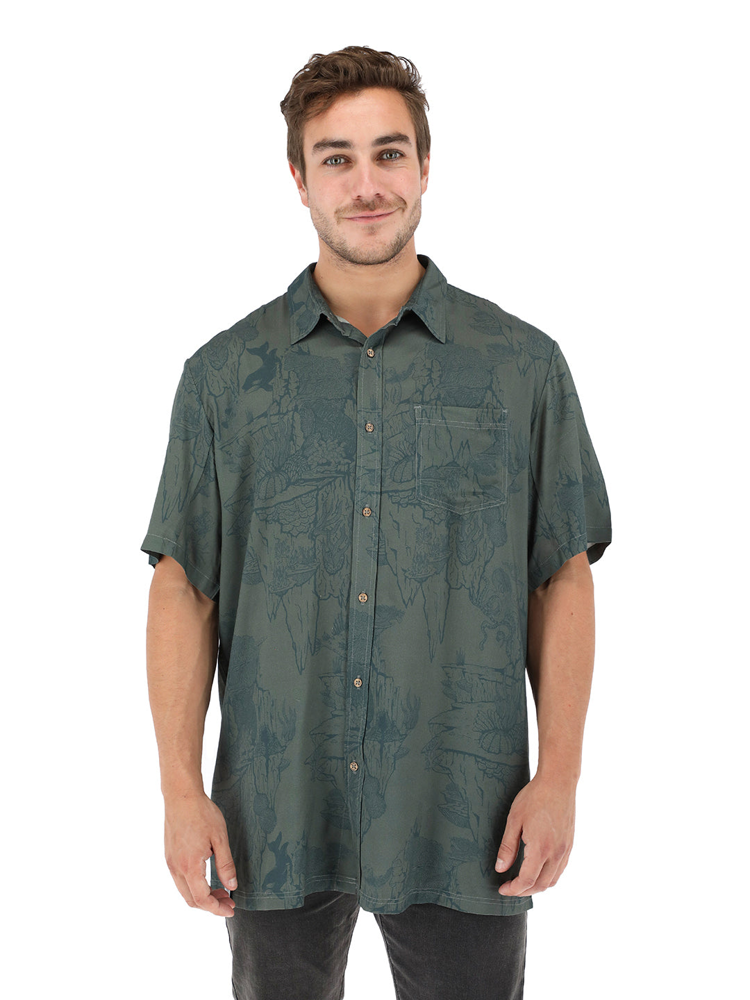 Guayabera Telle Hombre - Verde