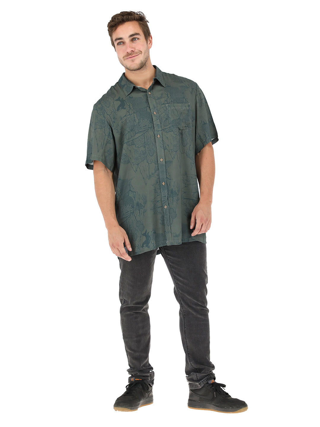 Guayabera Telle Hombre - Verde