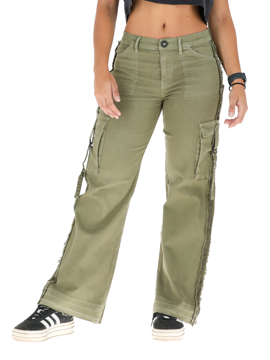 Pantalon Flair Mujer - Verde