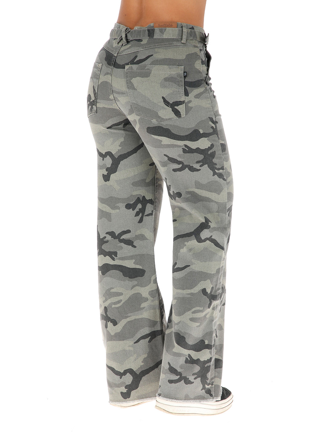 Pantalon Frayed Mujer - Militar