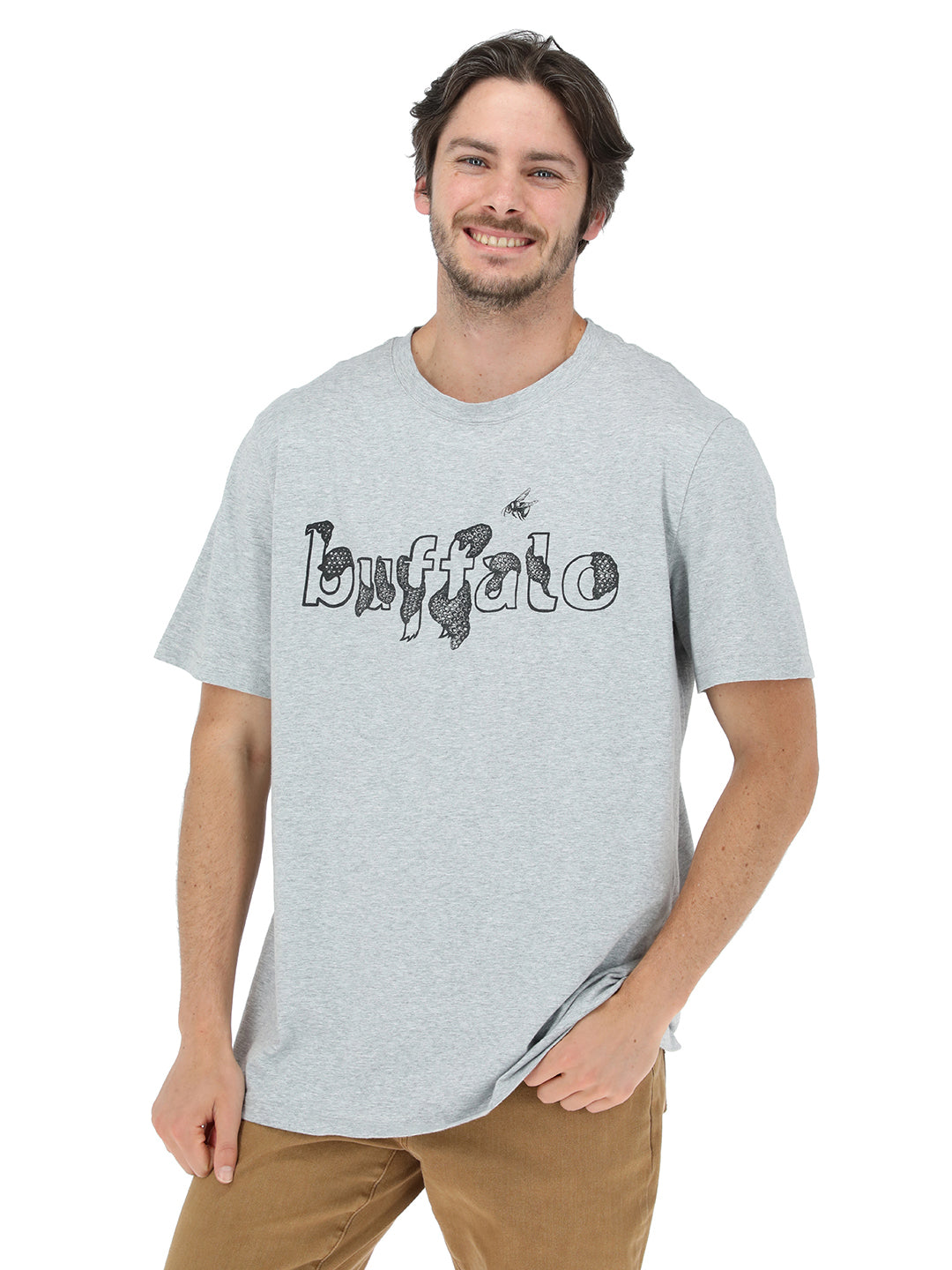 Polera Buffalo Panal Hombre - Gris