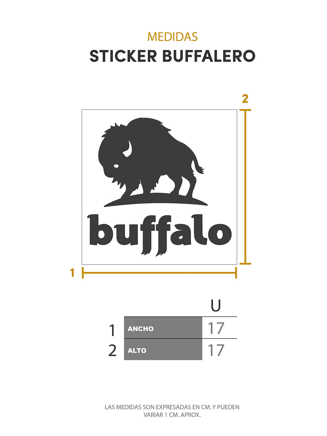 Sticker Buffalo - Multicolor