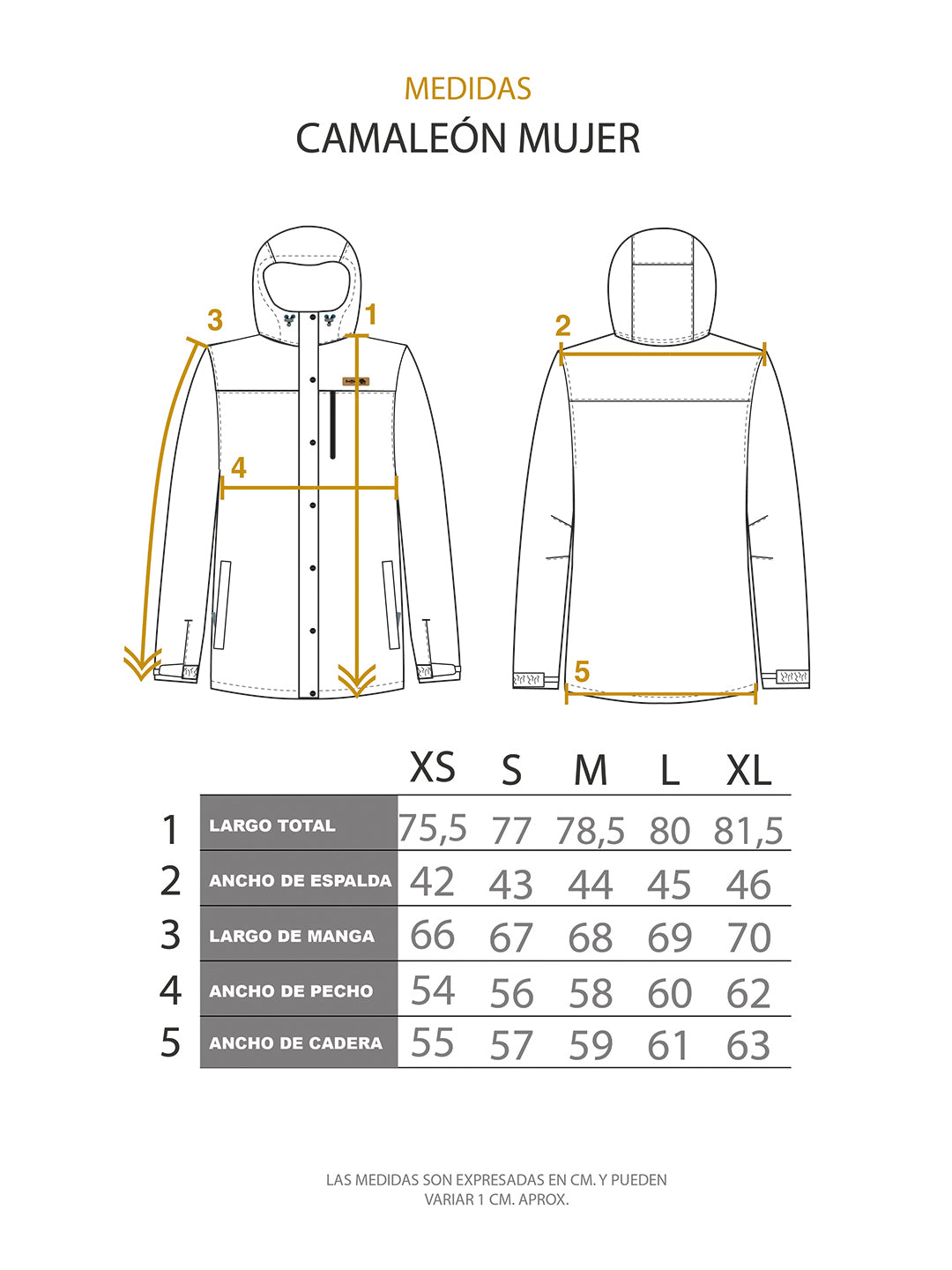 Chaqueta Camaleon Mujer - Crudo - Negro Jaspeado