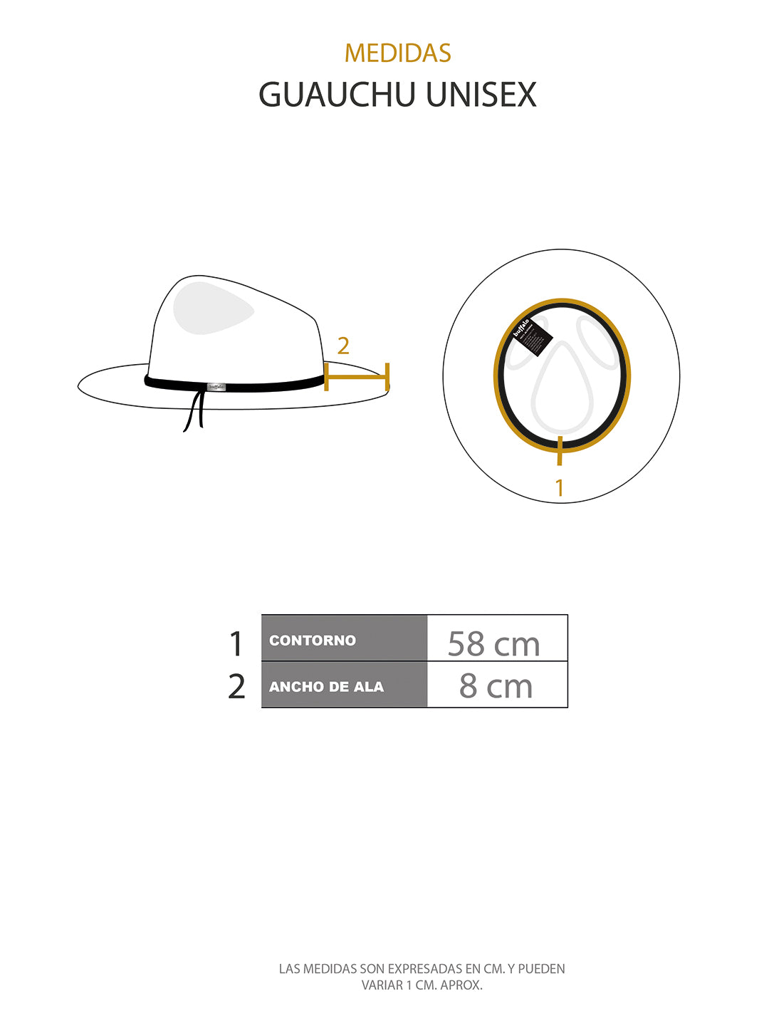 Sombrero Guauchu - Negro